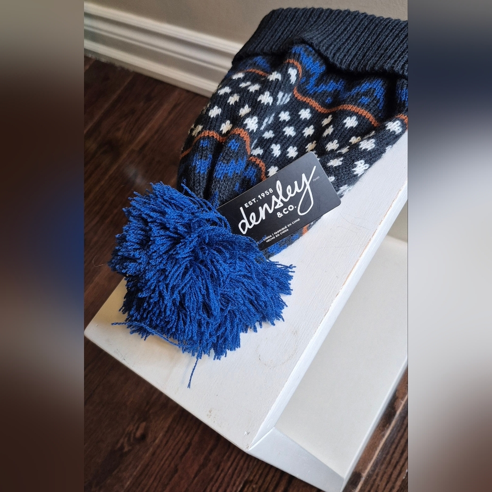 Densley & Co. Blue and Gray Kids Knit Hat - Picture 8 of 10